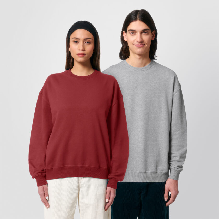Ledger Dry Unisex Oversized Boxy Heavy Weight Collegepaita Stanley/Stella Nainen Red Earth Mies Heather Grey