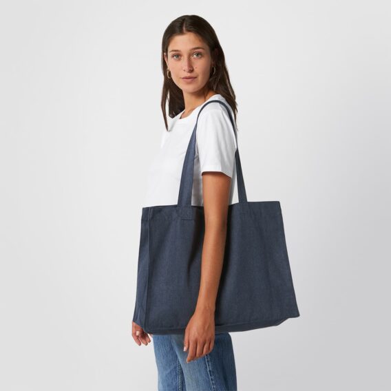 Stanley/Stella Shopping Bag Iso Kangaskassi Nainen Midnight Blue 1