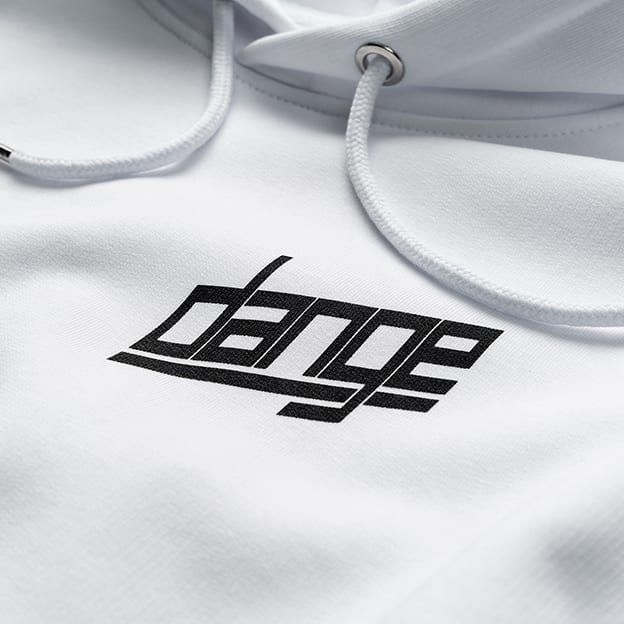 Dange valkoiset hupparit omalla logolla