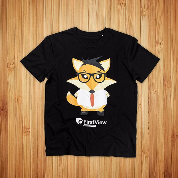 Firstview mustat t-paidat painatuksella