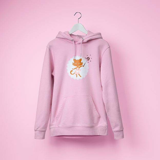 Kinuskikissa Ekologiset Hupparit Painatuksella