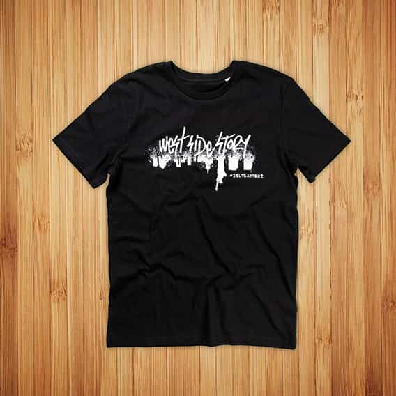 T-paitojen painatus West Side Story, musta t-paita